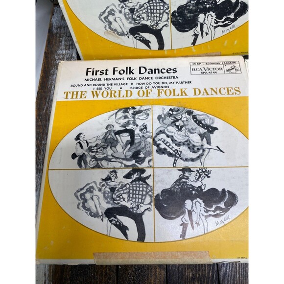 Lot Of 6 The World Of Folk Dances RCA VICTOR 45 ep Vinyl Records - Picture 5 of 16